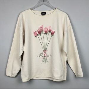 Vintage Roses Graphic Longsleeve Shirt